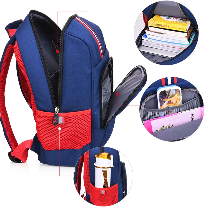 Unisex Baby Backpack Mochila High Polyester School Bag for Boy 8 Years Old