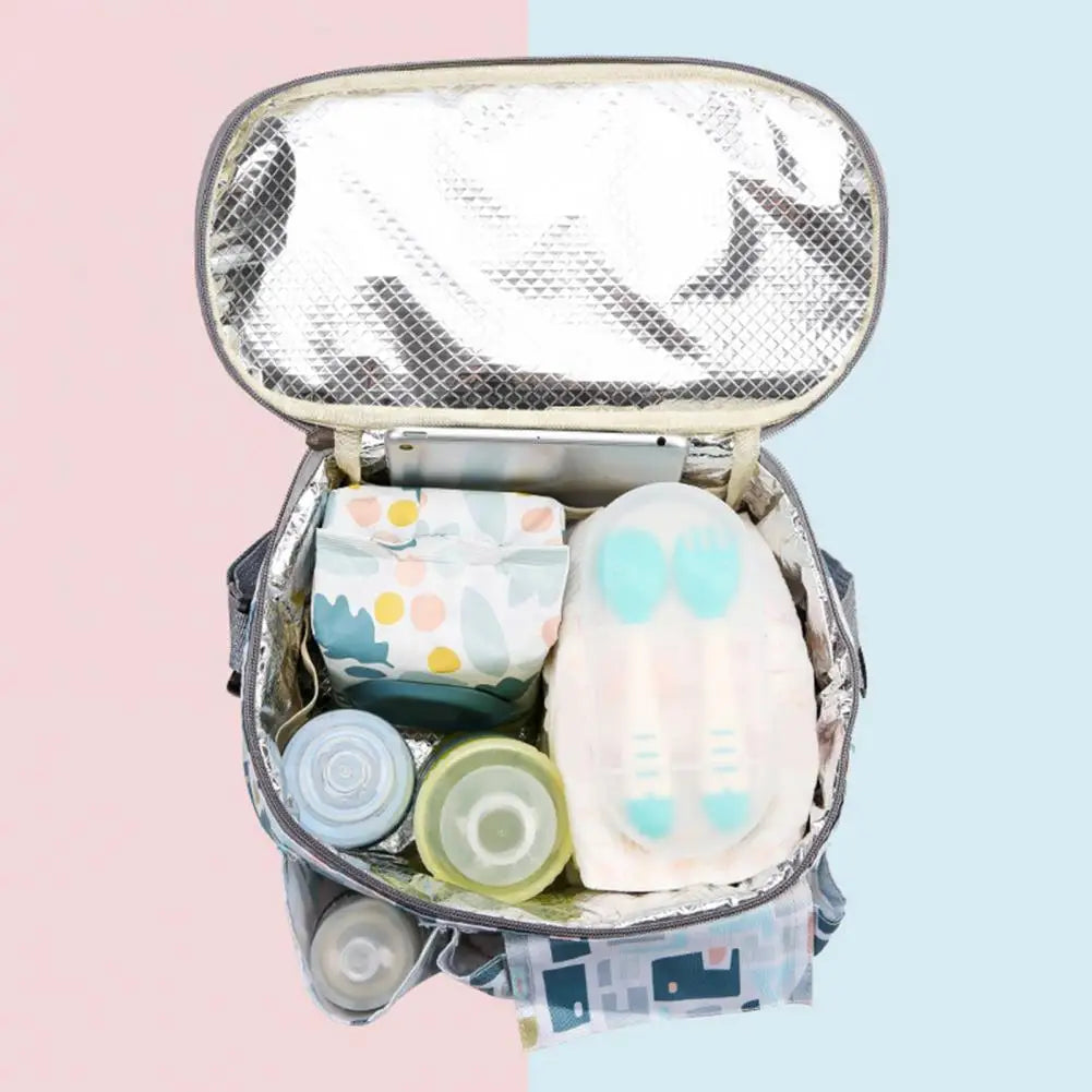 Cartoon Pattern Baby Stroller Bag Large Capacity Waterproof Diaper Storage