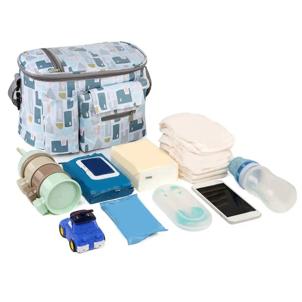 Cartoon Pattern Baby Stroller Bag Large Capacity Waterproof Diaper Storage