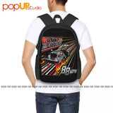 Back To The Future 88Mph Streaking Flames Time Travel Marty Backpack
