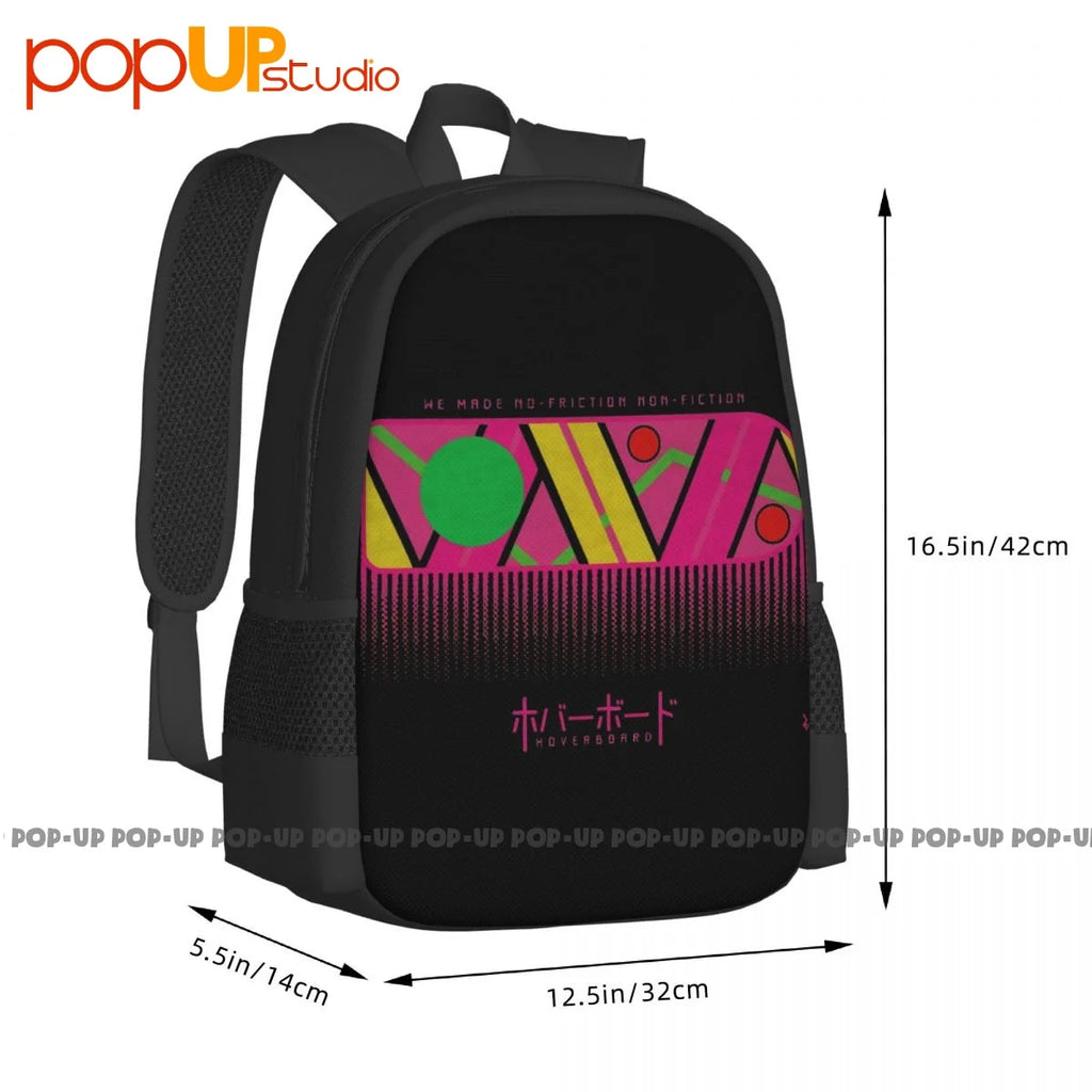 BTTF Japanese Poster Backpack Large Capacity Schoolbag