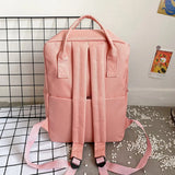 5 Piece High School Backpack Set for Teenage Girl Canvas Travel Bags