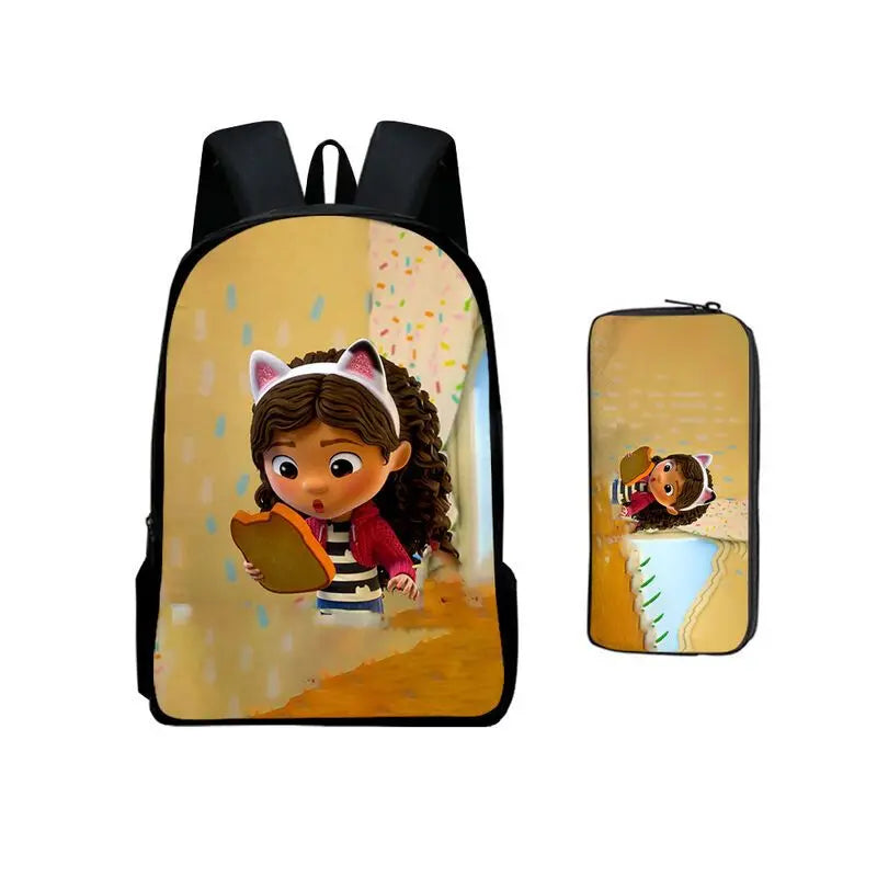 Anime Gabby's Doll House Backpack Set