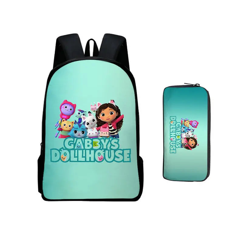 Anime Gabby's Doll House Backpack Set