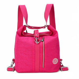 Casual Zipper Solid Sewing Backpack Retro Style Student Daily Bag Girls