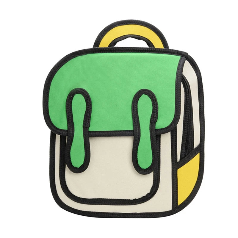 2D Comic School Bag Satchel for Kids Gift