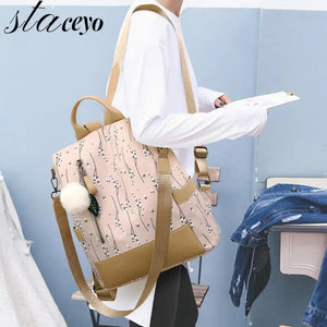 Printed School Bags for Teen Girls Backpacks Flower Print Women Backpacks