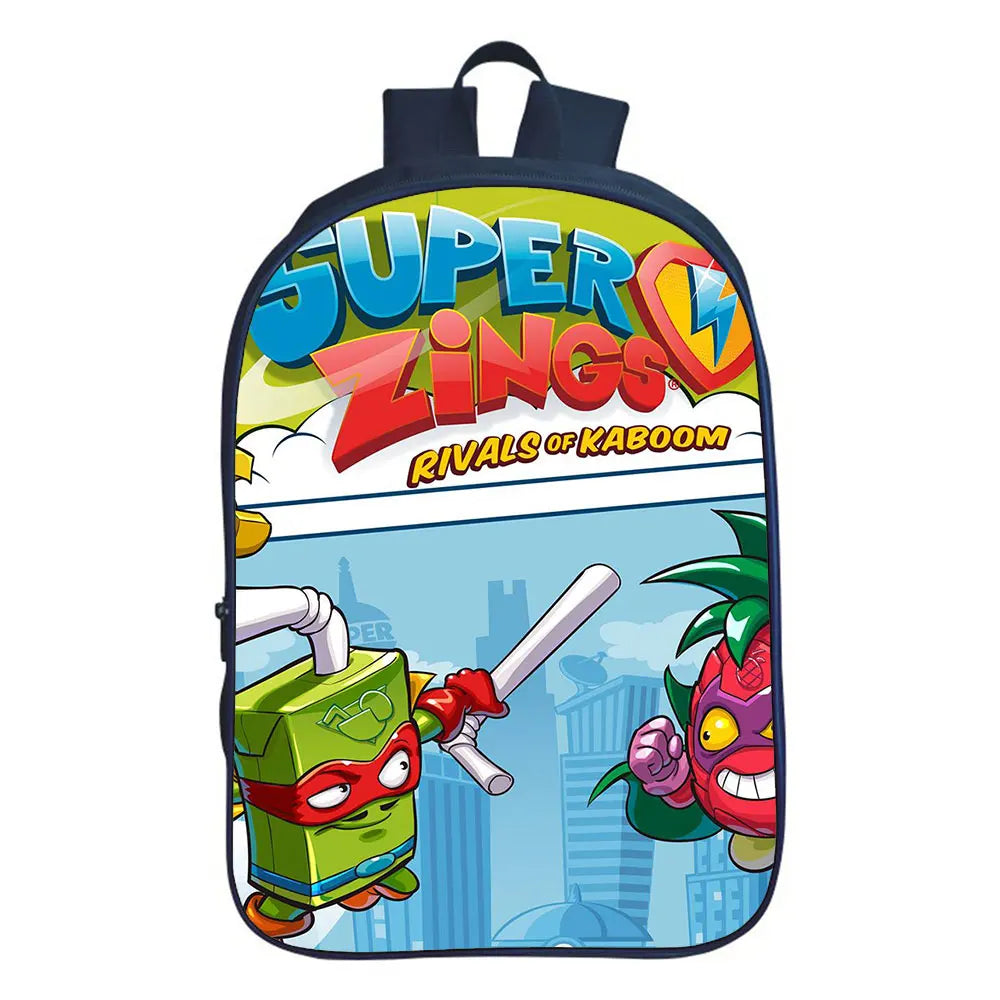 Cartoon 3D Print Schoolbag Superzings Mochilas Students Travel Bags