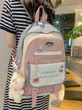 Fashionable Stripe Style Backpack Large Capacity Waterproof
