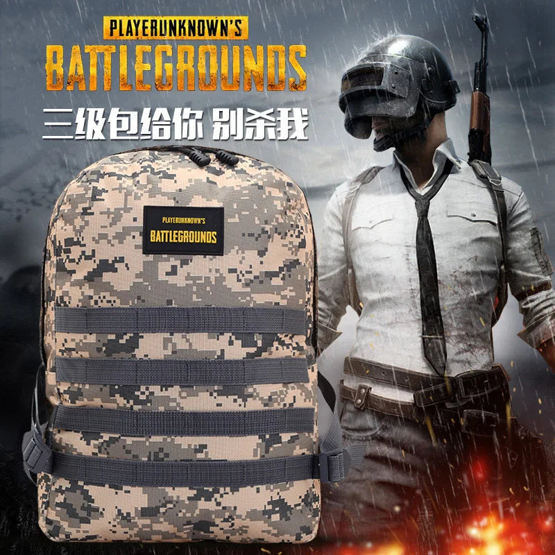 PUBG Camo Canvas Backpack Student Computer Bag