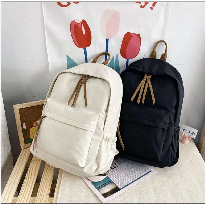 Large Capacity Solid Backpack for School or Travel