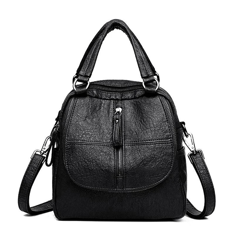 Women Mini Travel Backpack Multi-Functional Large Capacity PU Leather Totes
