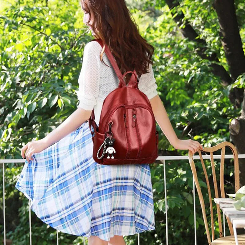 Waterproof Leather Shoulder Bag for Men and Women