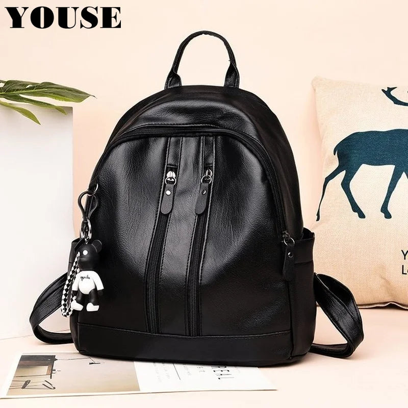Waterproof Leather Shoulder Bag for Men and Women