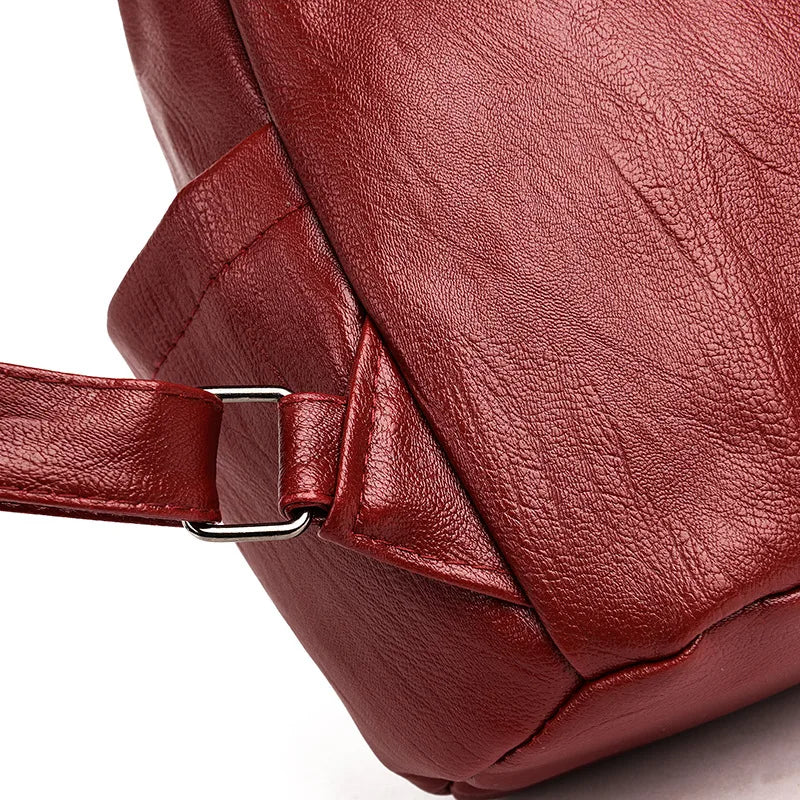 Waterproof Leather Shoulder Bag for Men and Women