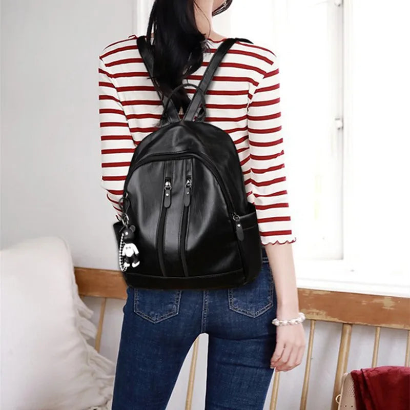 Waterproof Leather Shoulder Bag for Men and Women