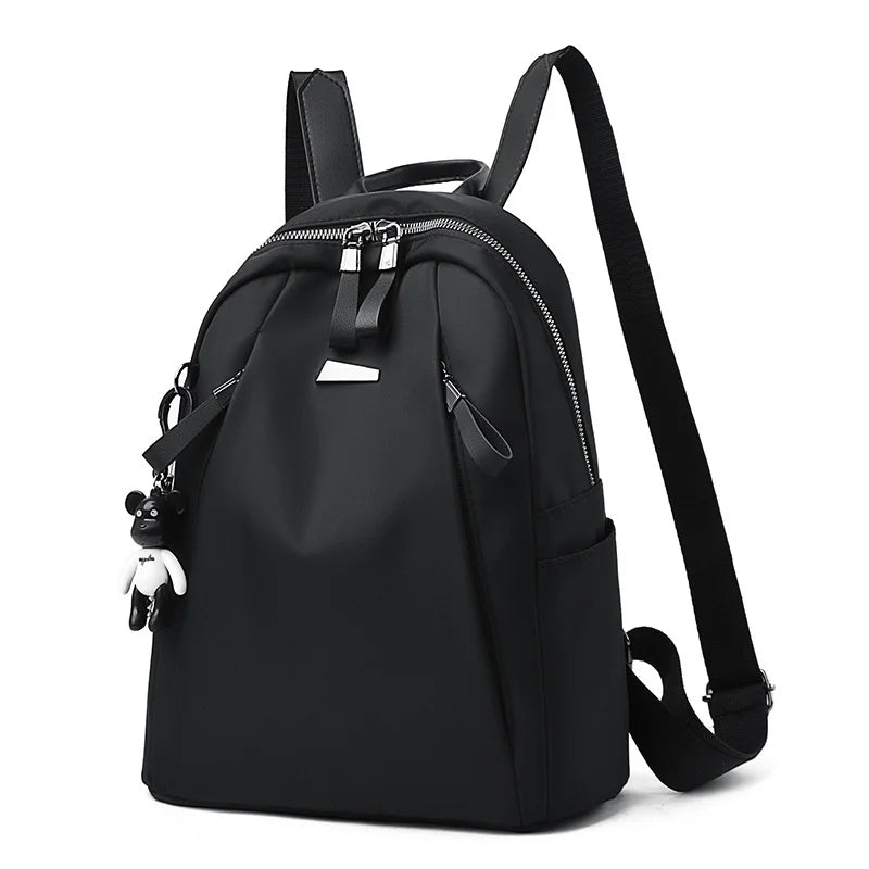 Women Backpack With Headphone Cable Hole Anti Theft School Bags