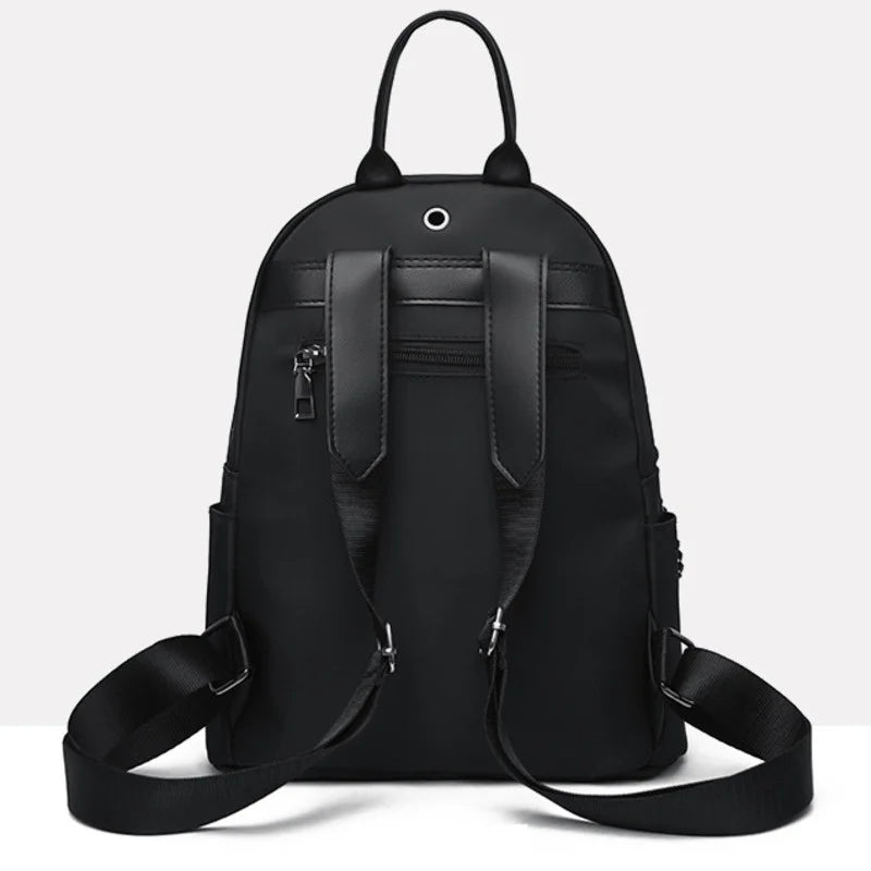Women Backpack With Headphone Cable Hole Anti Theft School Bags