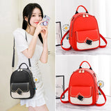 Casual PU Leather Backpack for Women