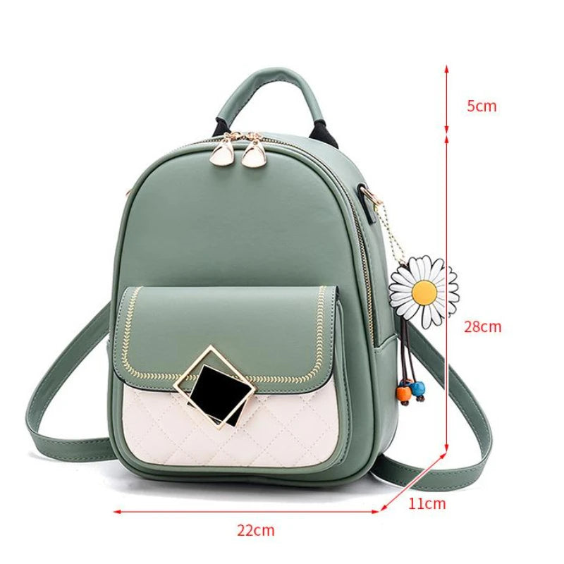 Casual PU Leather Backpack for Women