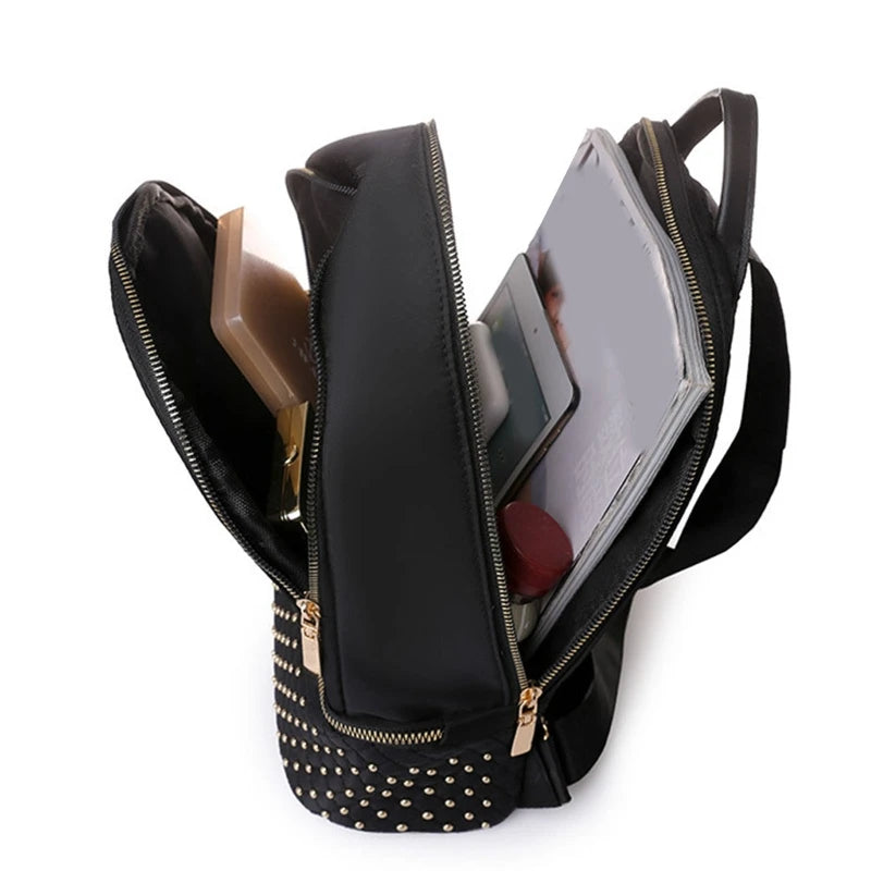 Women's School Bag Travel Daypack Bookbag Multiple Pockets