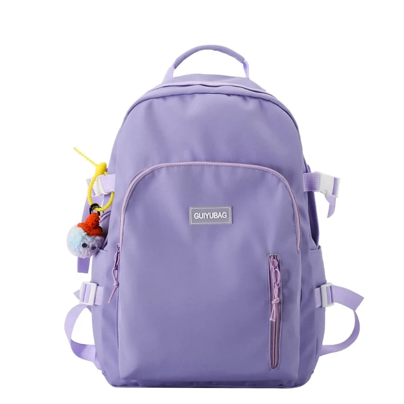 Nylon School Bag for College Teenagers Youth Rucksack Student