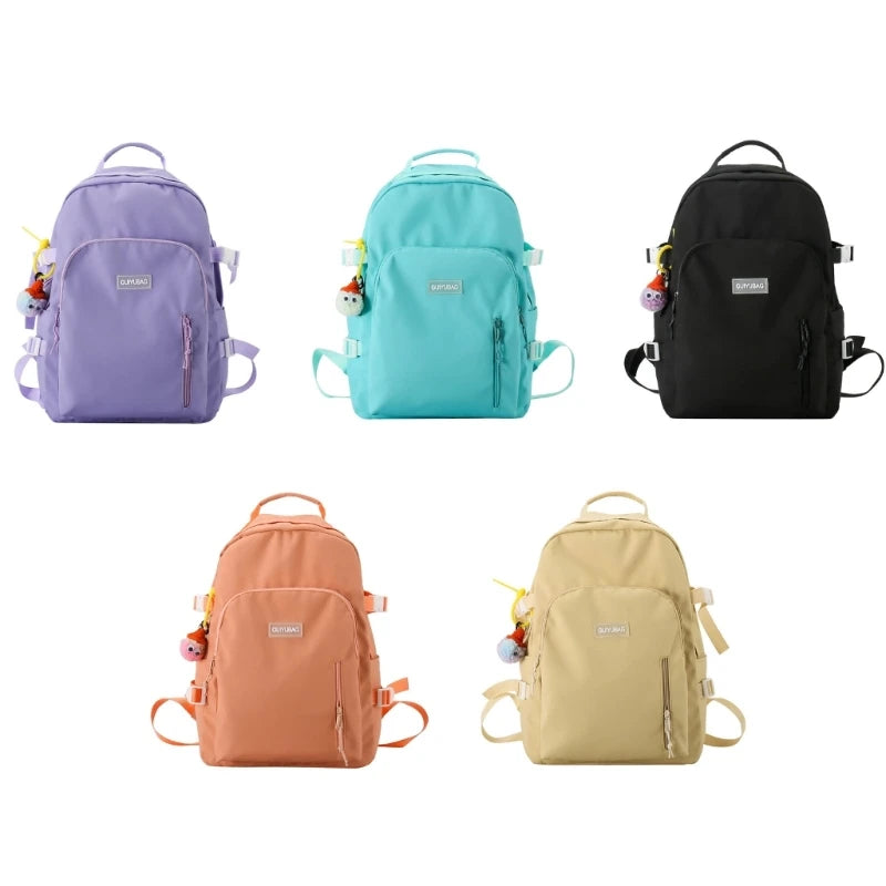 Nylon School Bag for College Teenagers Youth Rucksack Student