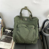 Canvas Rucksack School Bag Large Capacity Teenage Shoulder Travel Bag
