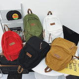 Preppy Students Backpack Large Capacity Button Travel Bag