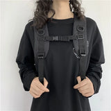 Preppy Large Capacity Button Travel Backpack