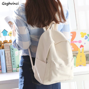Canvas Girls College Book Backpack Multi-function Rucksack