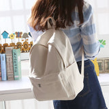 Canvas Girls College Book Backpack Multi-function Rucksack