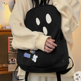 Women's Dark Academia Harajuku Backpack Hip Hop Patchwork Portable Travel Bag