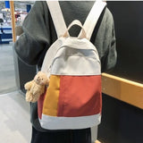 Women Panelled Sweet Large Capacity School Backpack Girls