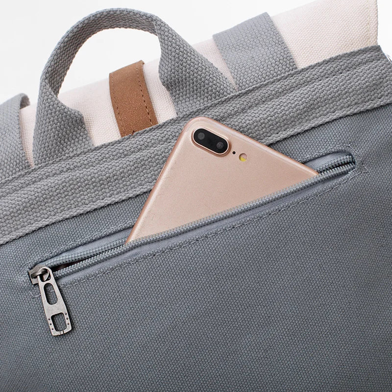 Women Panelled String Canvas Bag Belt Preppy Harajuku Ins Large Capacity