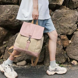 Women Patchwork Preppy Ulzzang Travel Street Harajuku Big Capacity