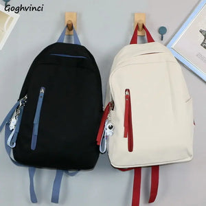 Women Patchwork Waterproof College Book Bag Casual Travel Rucksack