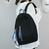 Women Patchwork Waterproof College Book Bag Casual Travel Rucksack