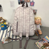 Pink Harajuku Print Backpack for Women