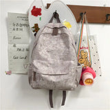 Pink Harajuku Print Backpack for Women