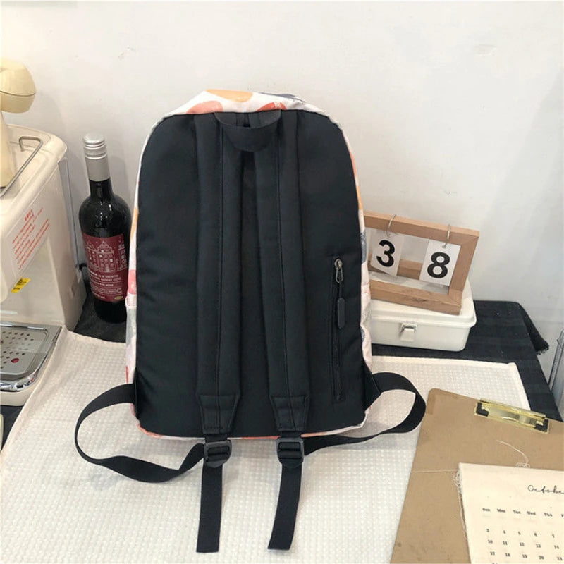 Printed Casual Students Backpack Women Large Capacity
