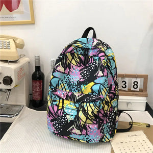 Printed Casual Students Backpack Women Large Capacity