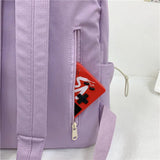 Women's Waterproof Nylon Backpack Large Capacity School Book Bag