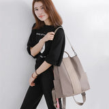 Women's Khaki Backpack Shoulder Bag Large Capacity All-match Casual Tote