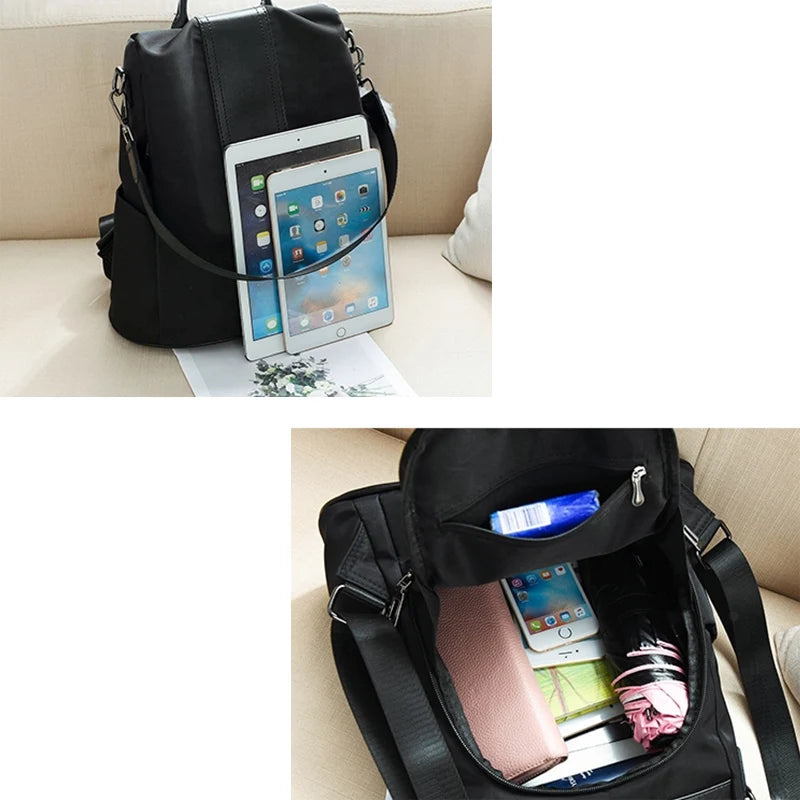 Women's Khaki Backpack Shoulder Bag Large Capacity All-match Casual Tote