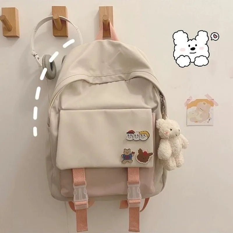 Waterproof Floral Backpack Women Big Capacity Ulzzang Style Ins School