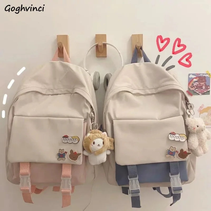 Waterproof Floral Backpack Women Big Capacity Ulzzang Style Ins School
