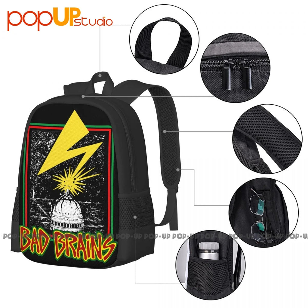 Bad Brains Hardcore Punk Band Backpack School Sport Bag