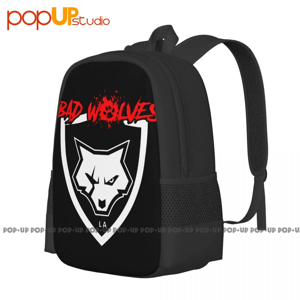 Bad Wolves La Backpack Foldable Gym Tote Bag Large Capacity