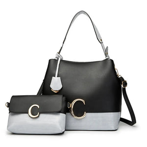 Female Handbag Set 3-Piece Tote Shoulder Crossbody Bag